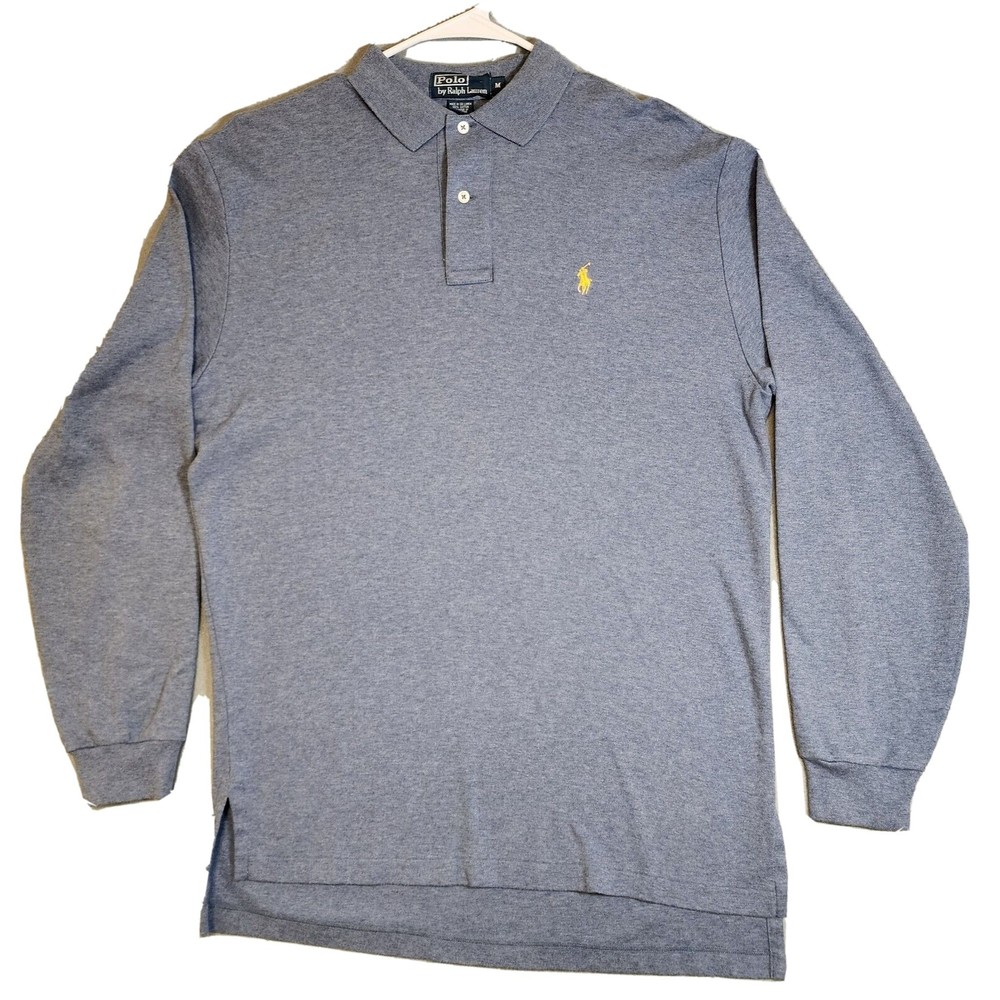 Ralph Lauren Sweatshirt Mens Medium Gray Vintage Solid Long Sleeve